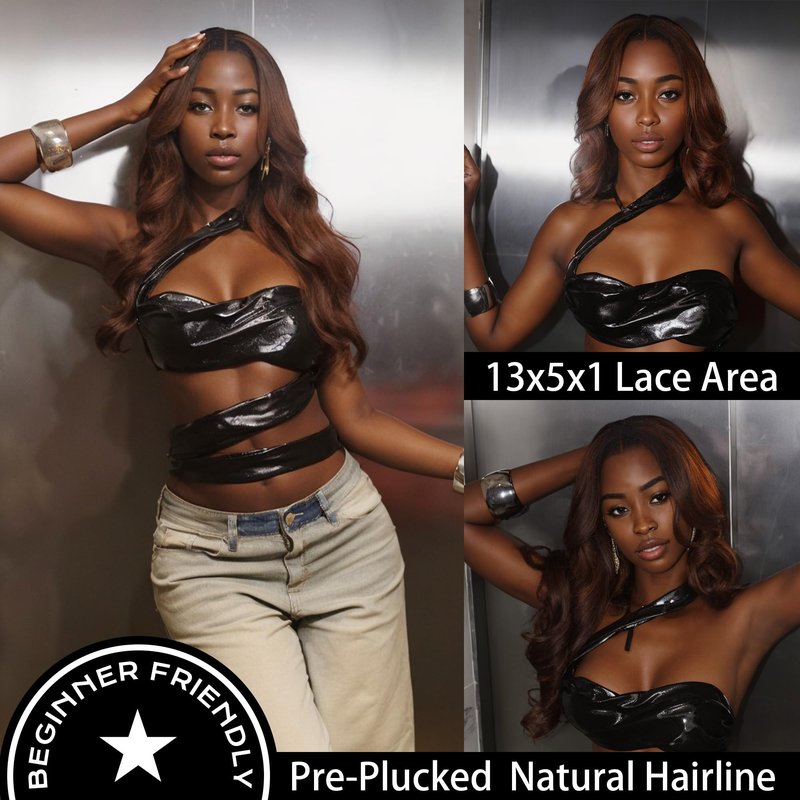 ZAVIDE Grey Body Wave Lace Front Wig Synthetic Platinum Silver Middle Part Transparent Lace Long Curly Wig For Women