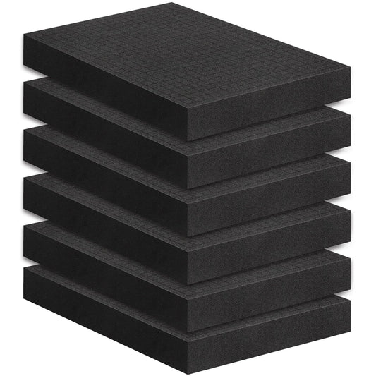 6Pcs Pick and Pluck Foam Large Size Apart Foam Insert Pre-Cubed Pick Padding Polyethylene Sheets for Crafts Toolboxes Storage Drawer 15.74 * 11.82 IN