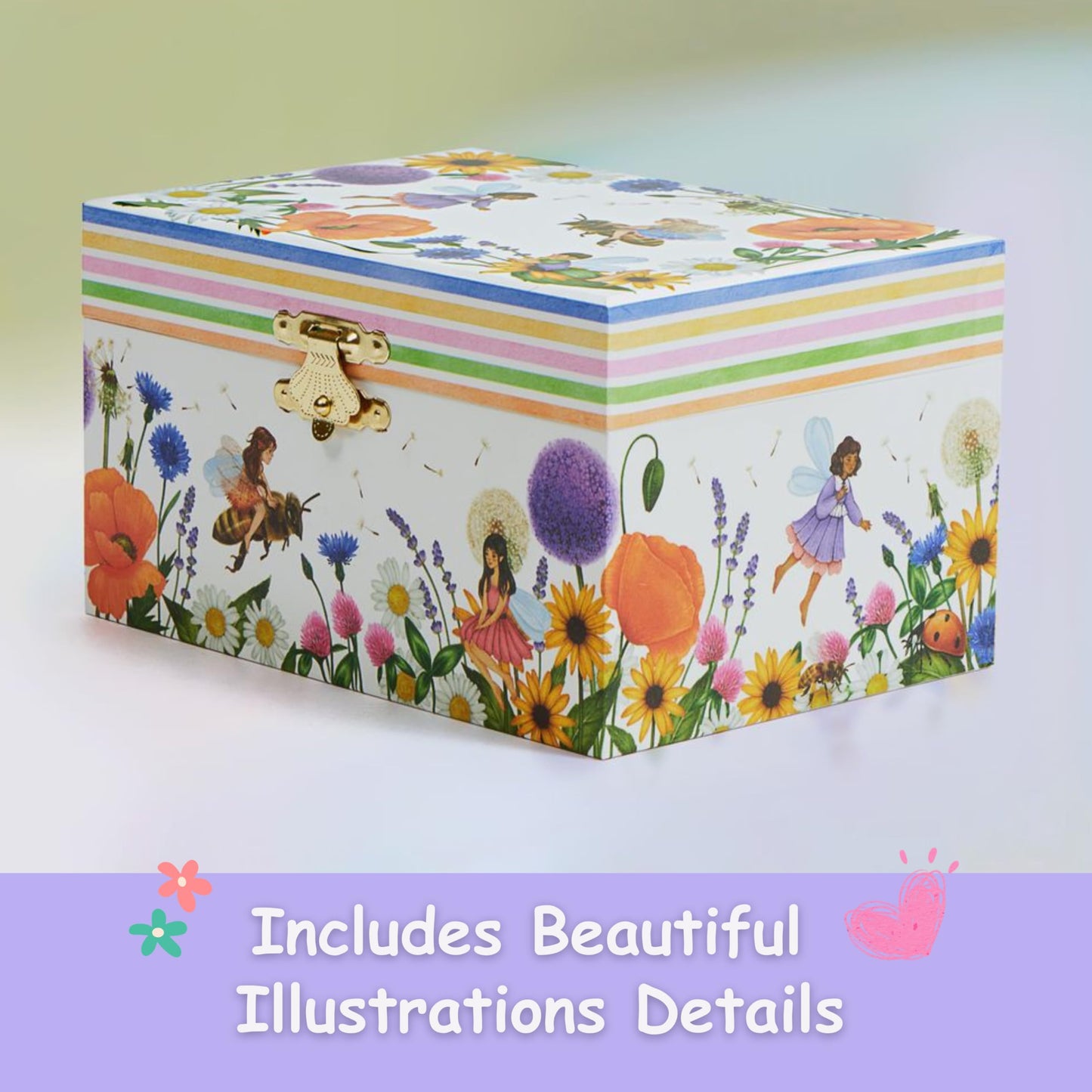 ABI + OLIE Kids Musical Fairy Jewelry Box for Girls - Fairy Toys - A Music Box for Girls