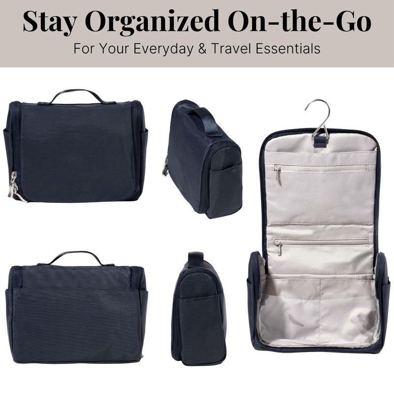 Baggallini Small Toiletry Kit - Lightweight 5x8 Inch Makeup Bag