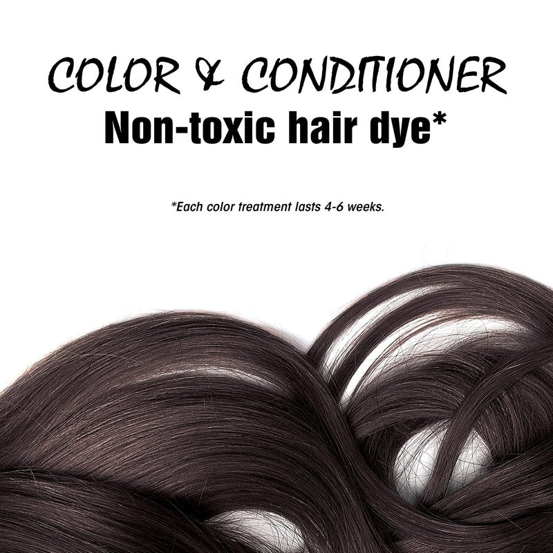 Light Mountain Henna Hair Color & Conditioner - Black Hair Dye for Men/Women, Organic Henna Leaf Powder and Botanicals, Chemical-Free, Semi-Permanent Hair Color, 4 Oz (Pack of 3)