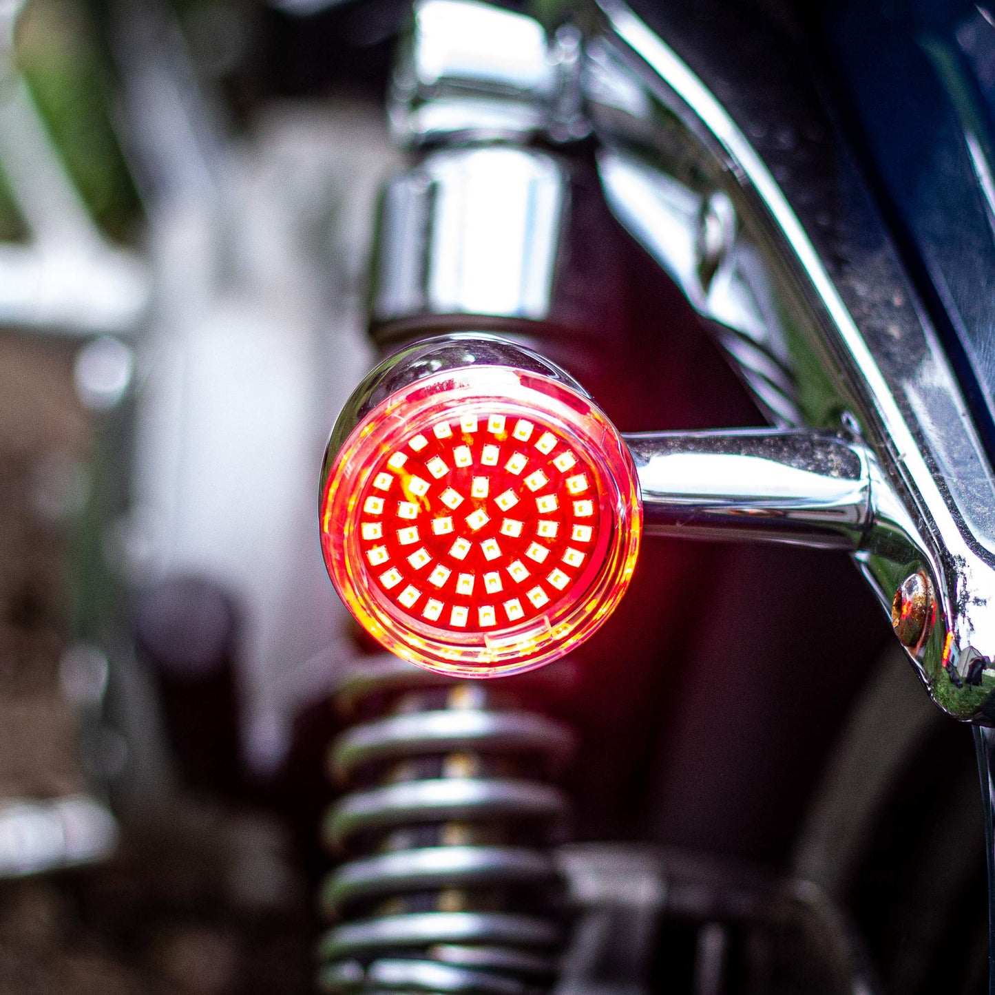 Eagle Lights Generation II Midnight Edition 2 Inch LED Turn Signals with White Running Lights (Front (1157) and Rear (1157) for Harley Davidson Motorcycles