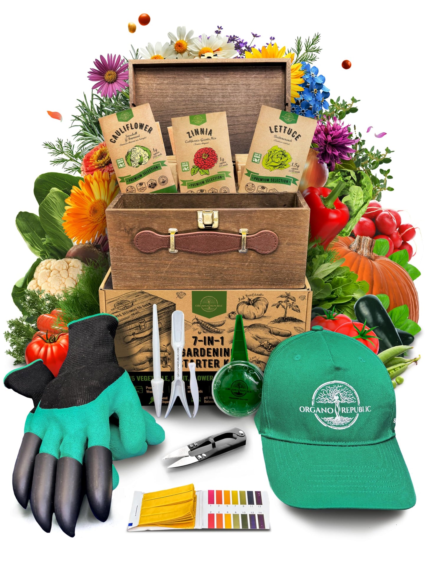 75 Medicinal & Tea Herb Seeds Variety Pack, Garden Seed Starter Kit - Over 47,380 Non-GMO Heirloom Seeds for Planting Herbs and Vegetables, Seed Box with Gardening Supplies, Gardening Gifts