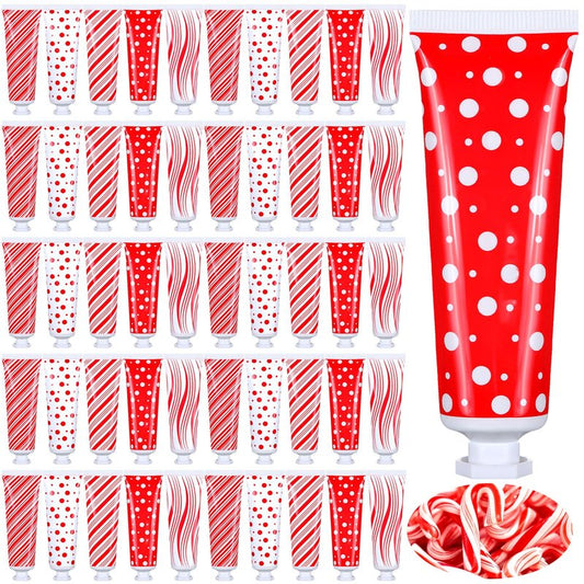 Dansib 30 Pcs Christmas Hand Cream Bulk Mini Hand Lotion Candy Cane Scented Peppermint Lotion Christmas Stocking Stuffers Bulk Holiday Gifts Employee Staff Teacher Appreciation Gifts for Coworkers