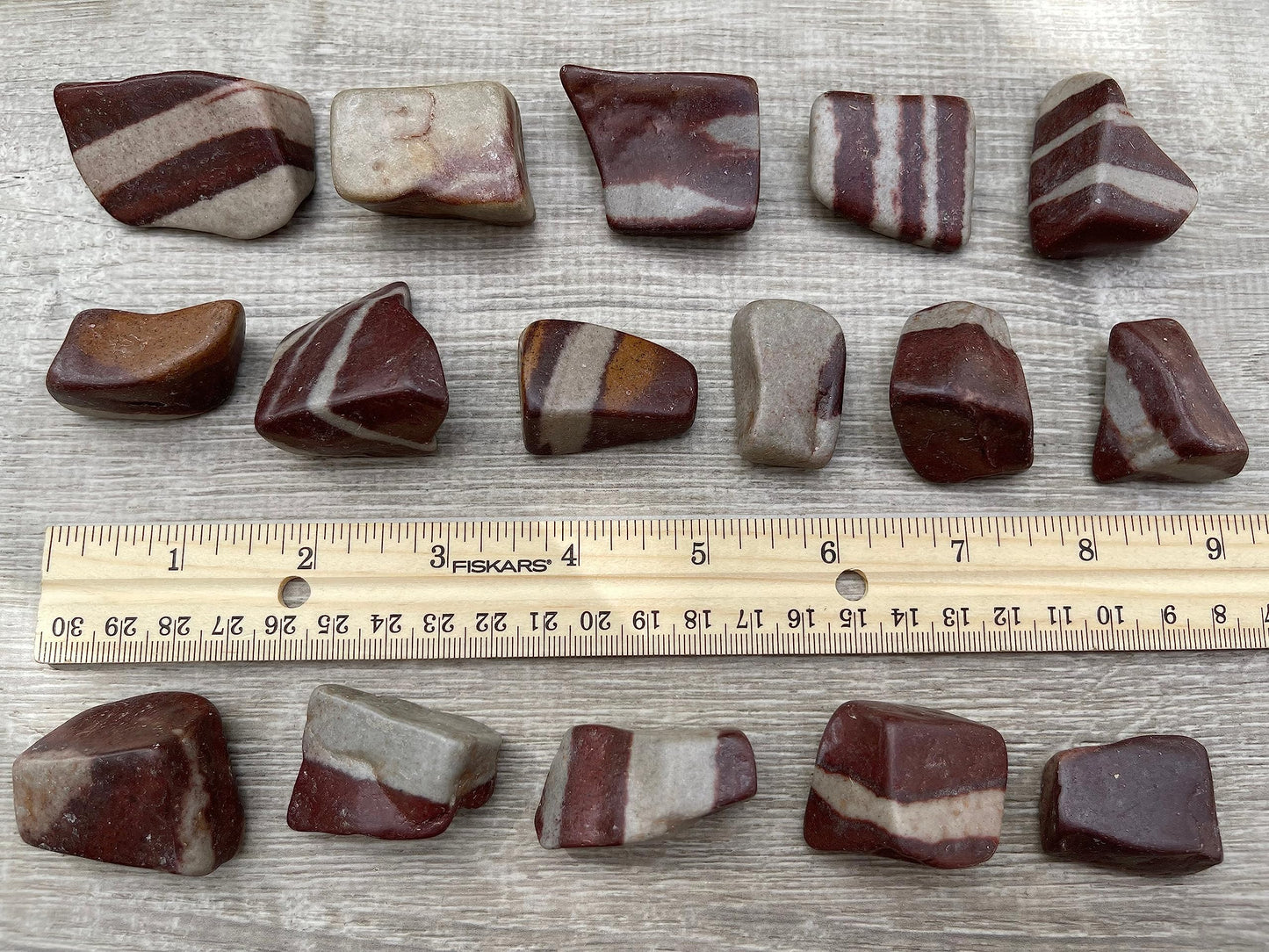 GAF TREASURES 5 Pcs Shiva Lingam Tumbled Stones, Polished Shiva Lingam Gemstone, Shiva Lingam Healing Crystals (Shiva Lingam)