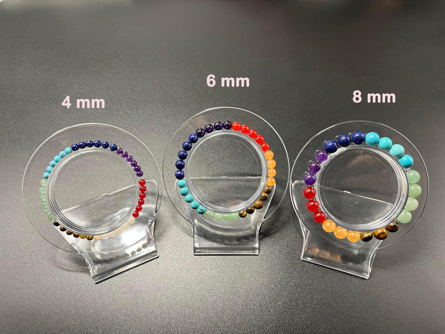 6mm Seven Chakra Stones - Stone of Balance Energy - Handmade Yoga Stretch Elastic Bracelet Natural Healing Gemstone Stress Relief Crystal Jewelry Power Energy Gifts for Men and Women