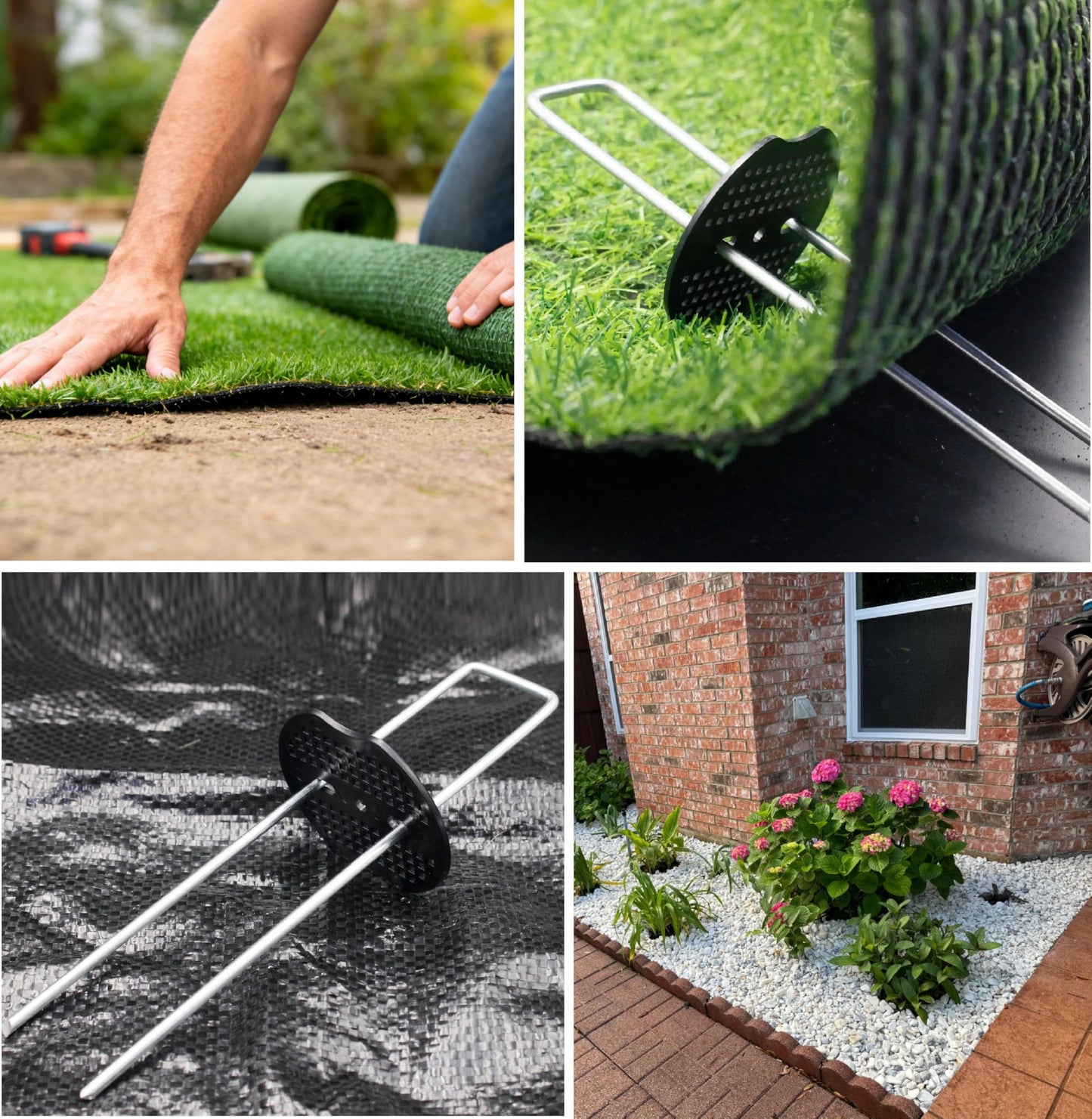 6 Inch 50 PCS Galvanized Landscape Staples with 50 PCS Gasket,Landscape Fabric Pins Stakes Lawn Ground Cover Graden Staples Spikes Weed Barrier Stakes