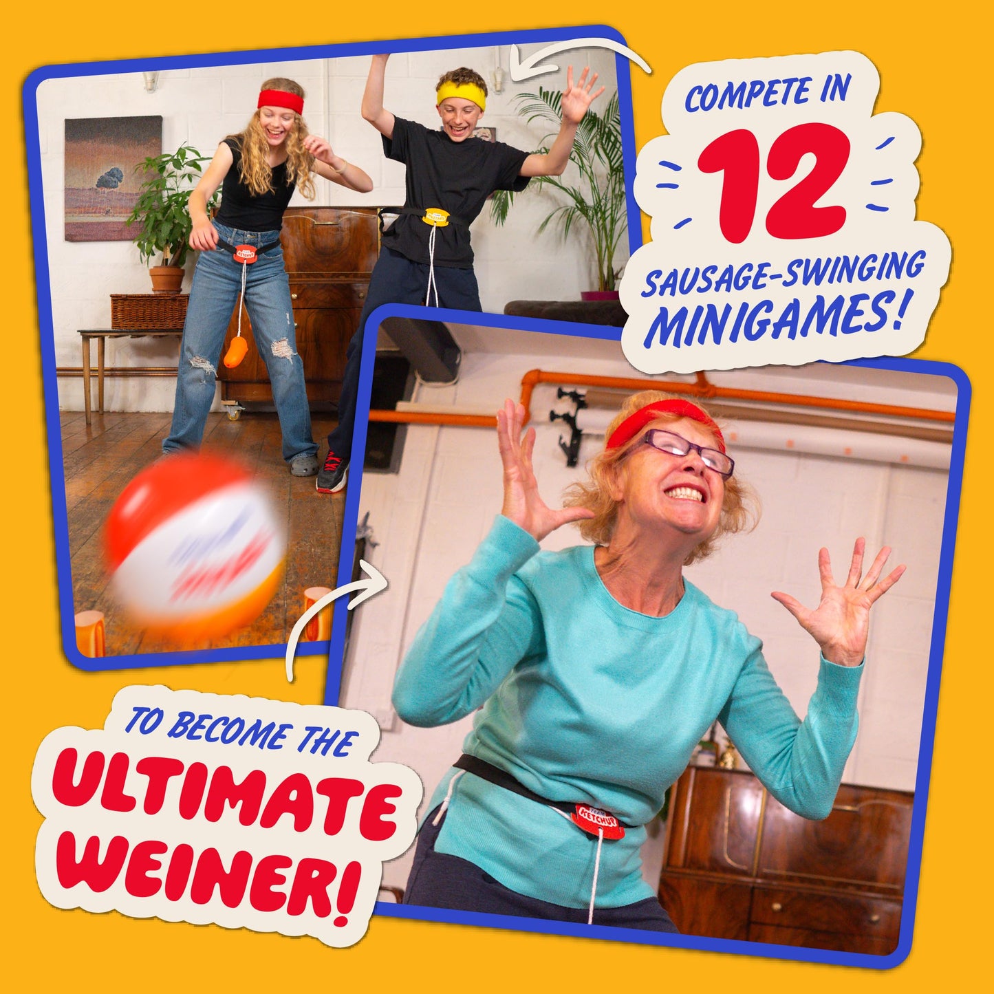 Lucky Egg Swing Your Sausage - Fun Family Party Games for Groups - Indoor Games for Adults and Kids - Perfect for Family Gatherings, Birthdays, and Christmas Party Games for Adults Game Night