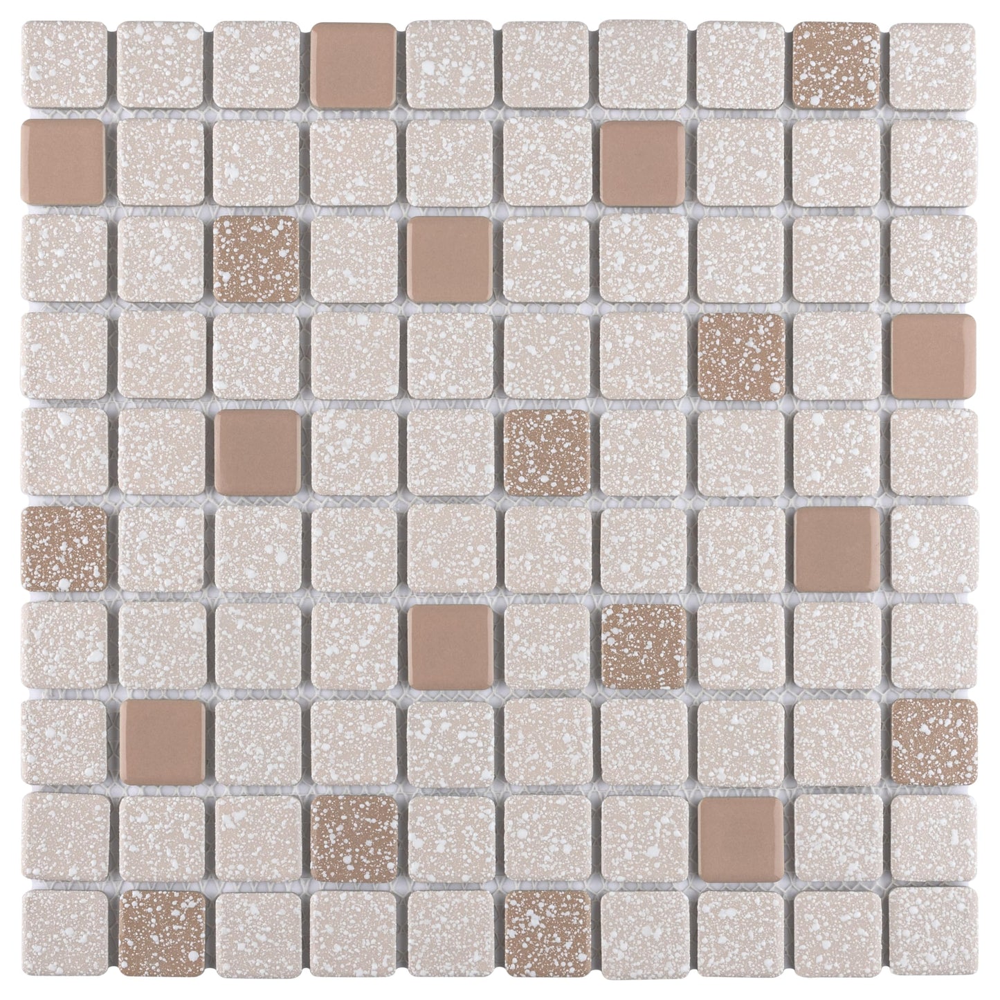 Merola Tile Crystalline Square Beige 12" x 12" Porcelain Floor and Wall Tile