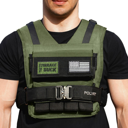 Adjustable Weighted Vest for Men and Women - Weight Vest with Iron Weights - GREEN - 12KG