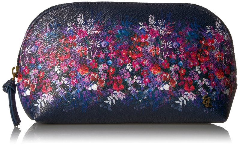 Elliott Lucca Artisan Dome Cosmetic Cosmetic Bag, INDIGO BOUQUET, One Size