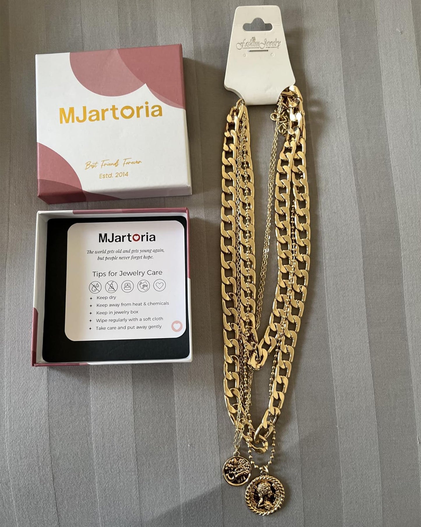 MJartoria Layered Necklaces for Women Trendy Retro Coin Pendant Necklace Dainty Chunky Chain Choker Necklaces for Jewelry Birthday Gifts (Golden, A-Retro Coin-5 in 1 Layered)