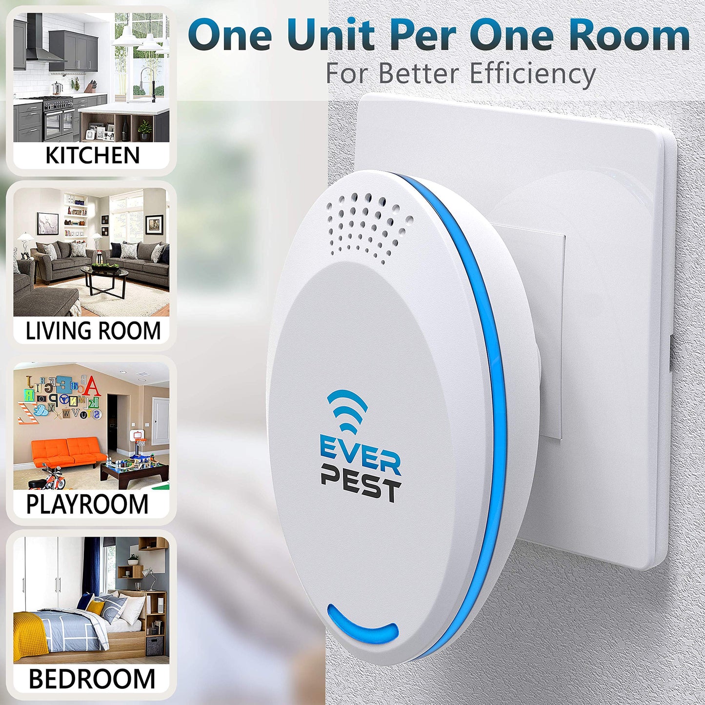 Ultrasonic Pest Repeller (2-Pack) Plug in Flea Rat Roach Mosquito Cockroaches Rodent Spider Scorpion Fruit Fly Insect