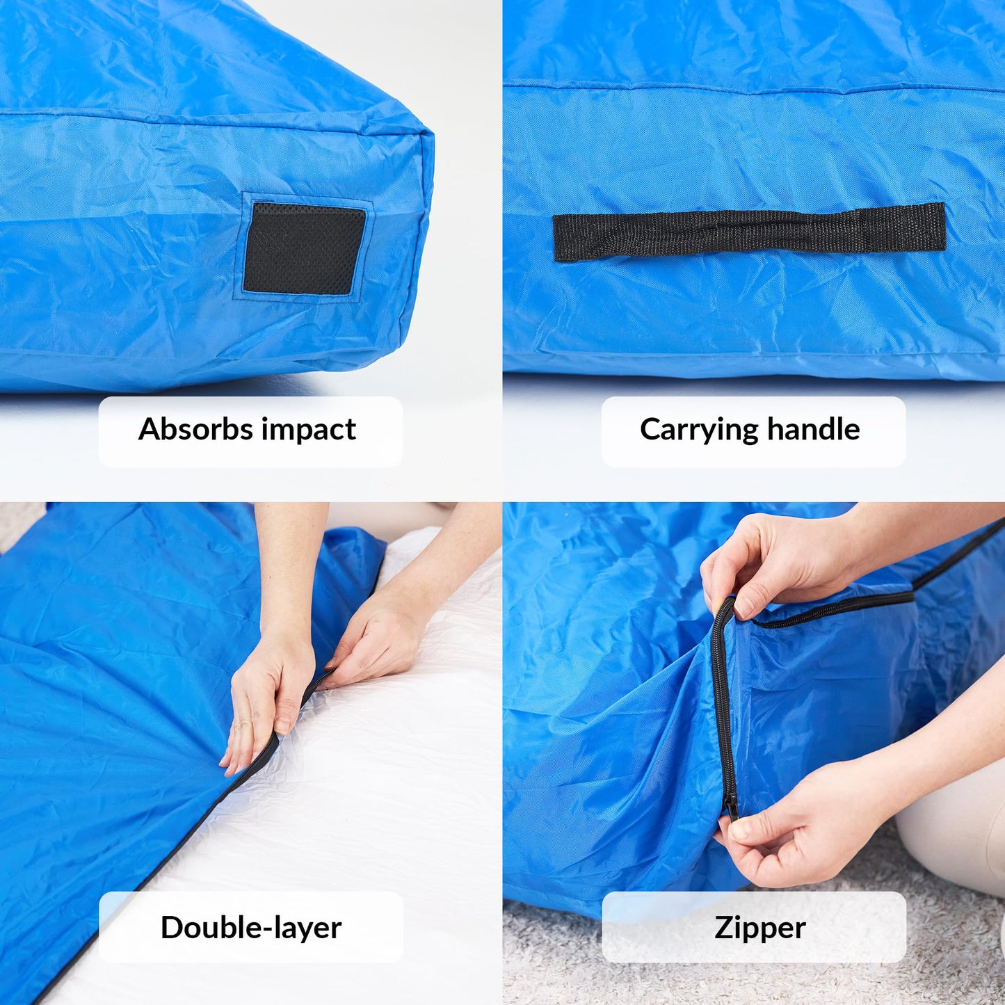 Crash Pad for Kids Sensory | Big 5Ft x 5Ft, 3Ft x 4Ft, 3Ft x 3Ft Or 2Ft x 2Ft | Autism Sensory Crash Mat for Jumping Play | Crashpad | Soft Foam Landing Pad | Giant Mat Pillow | Climbing, Gymnastics