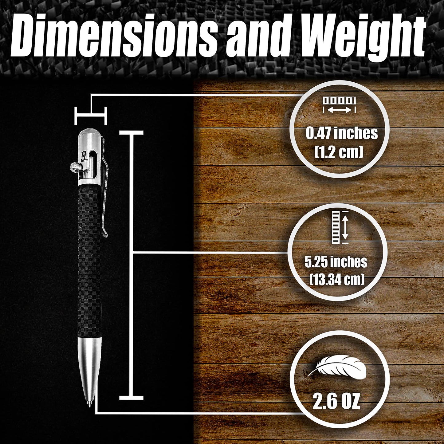 SL Simple Limit Bolt Action Carbon Fiber Ballpoint Pen with Gift Box – Luxury Stainless Steel Executive Writing Pen, Smooth Fine Point Black Ink, Professional EDC Pen for Men & Women