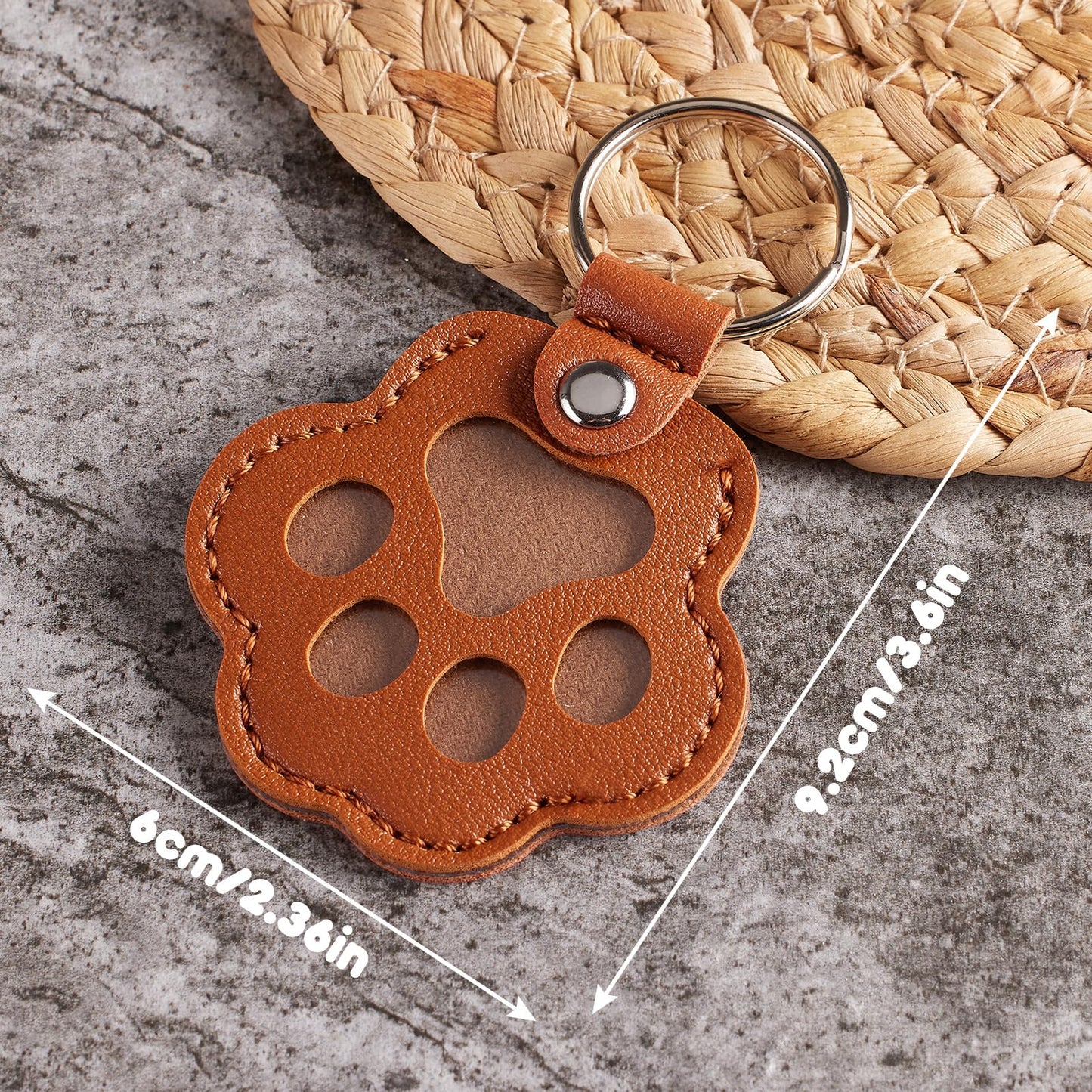 Aanqilze 5PCS Pet Hair Storage Keychain, Pet Dog Cat Hair Collector Paw Shaped fur keepsake Keychains, pet enthusiast commemorative gift