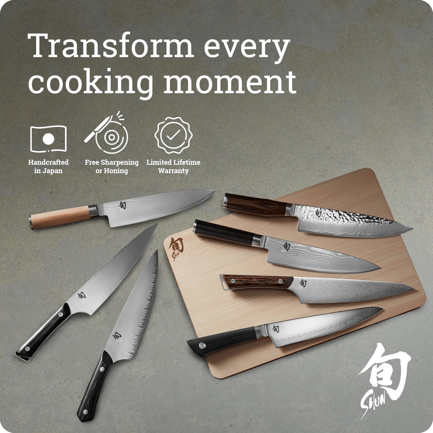 Shun Premier Blonde 8" Kiritsuke Knife, Handcrafted Japanese Kitchen Knife for Professional and Home Chefs, VG-MAX Core with Damascus Stainless Steel Cladding, Pakkawood Handle