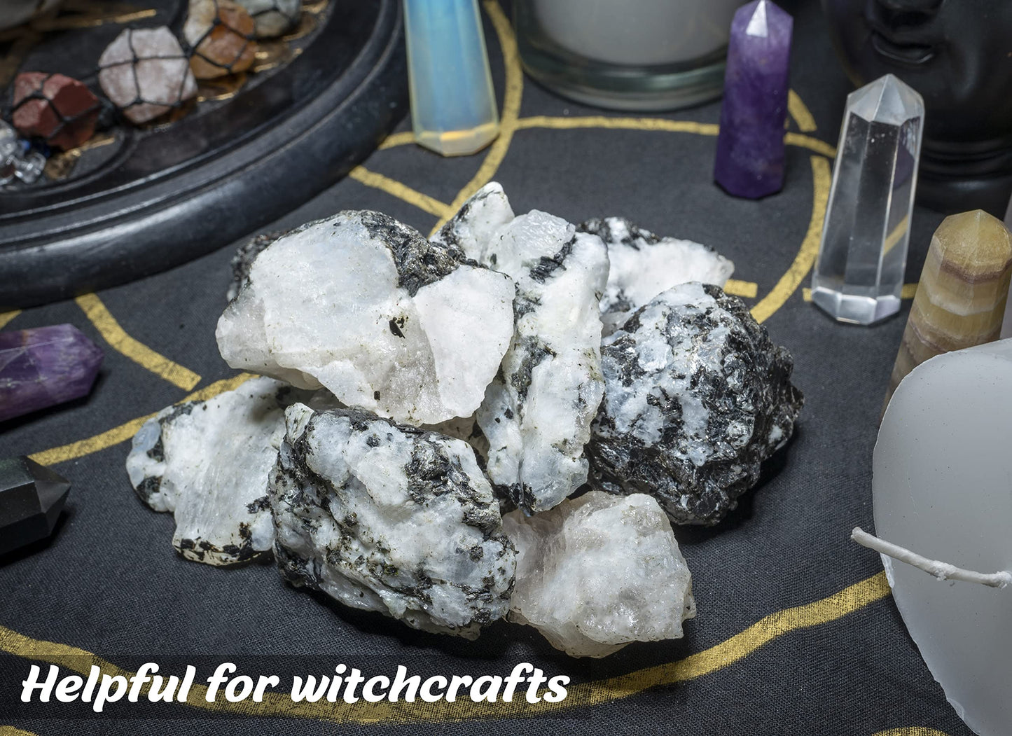 Crocon Rainbow Moonstone Rough Bulk Natural Stone Raw Stone Tumbling Cabbing Polishing Mining Chakra Balancing Reiki and Crystal Healing Good Luck Home Office Size : 1 LB