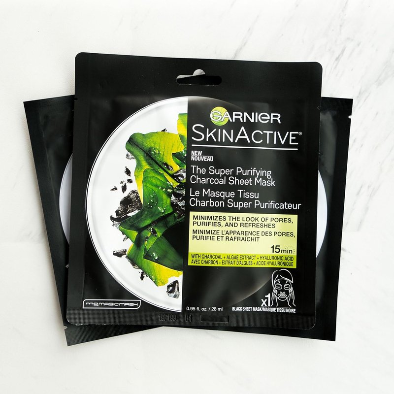 Garnier SkinActive Charcoal Sheet Mask - Super Purifying Treatment | 6 Count
