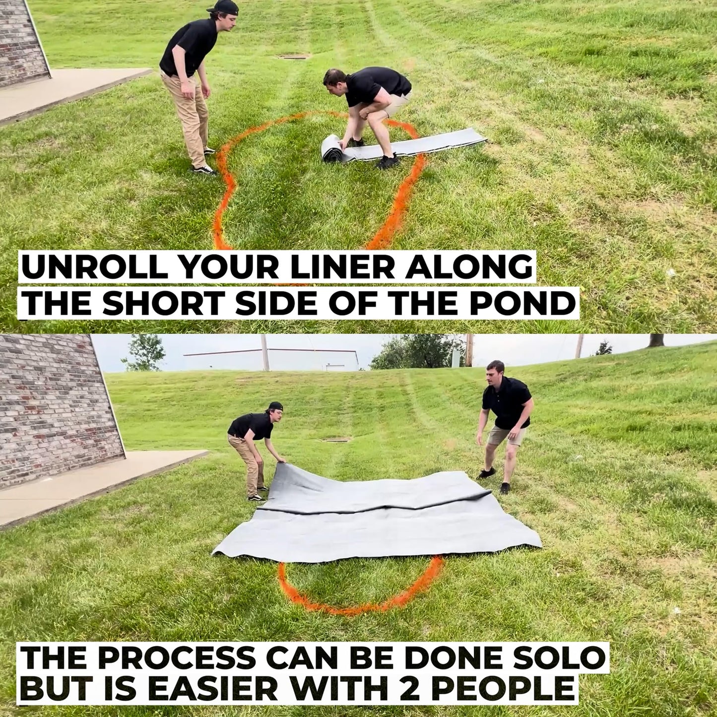Lifeguard 7.5 ft. x 30 ft. EPDM Pond Liner – 45-Mil Rubber Liner for Outdoor Ponds, Waterfalls, Aquaponics, Retention Basins – Durable & Fish Safe