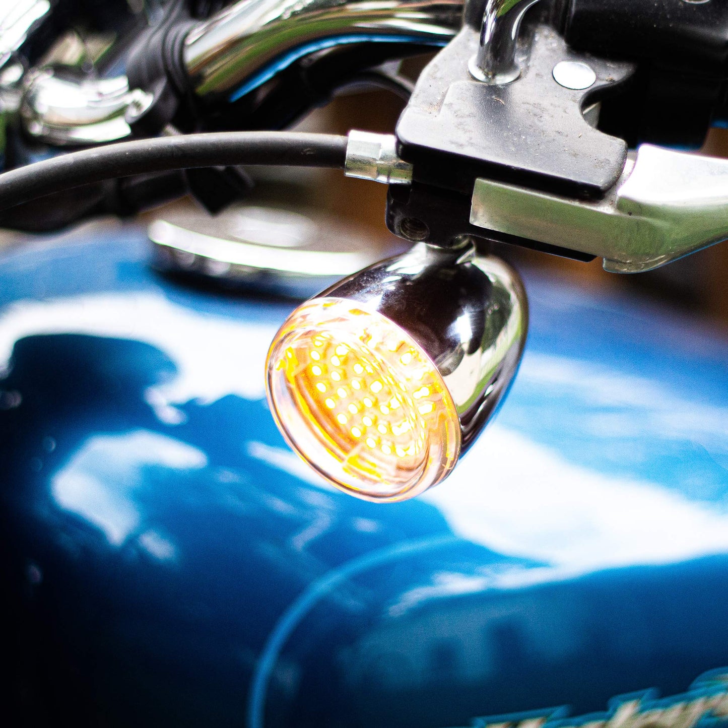 Eagle Lights Generation II Midnight Edition 2 Inch LED Turn Signals with White Running Lights (Front (1157) and Rear (1157) for Harley Davidson Motorcycles