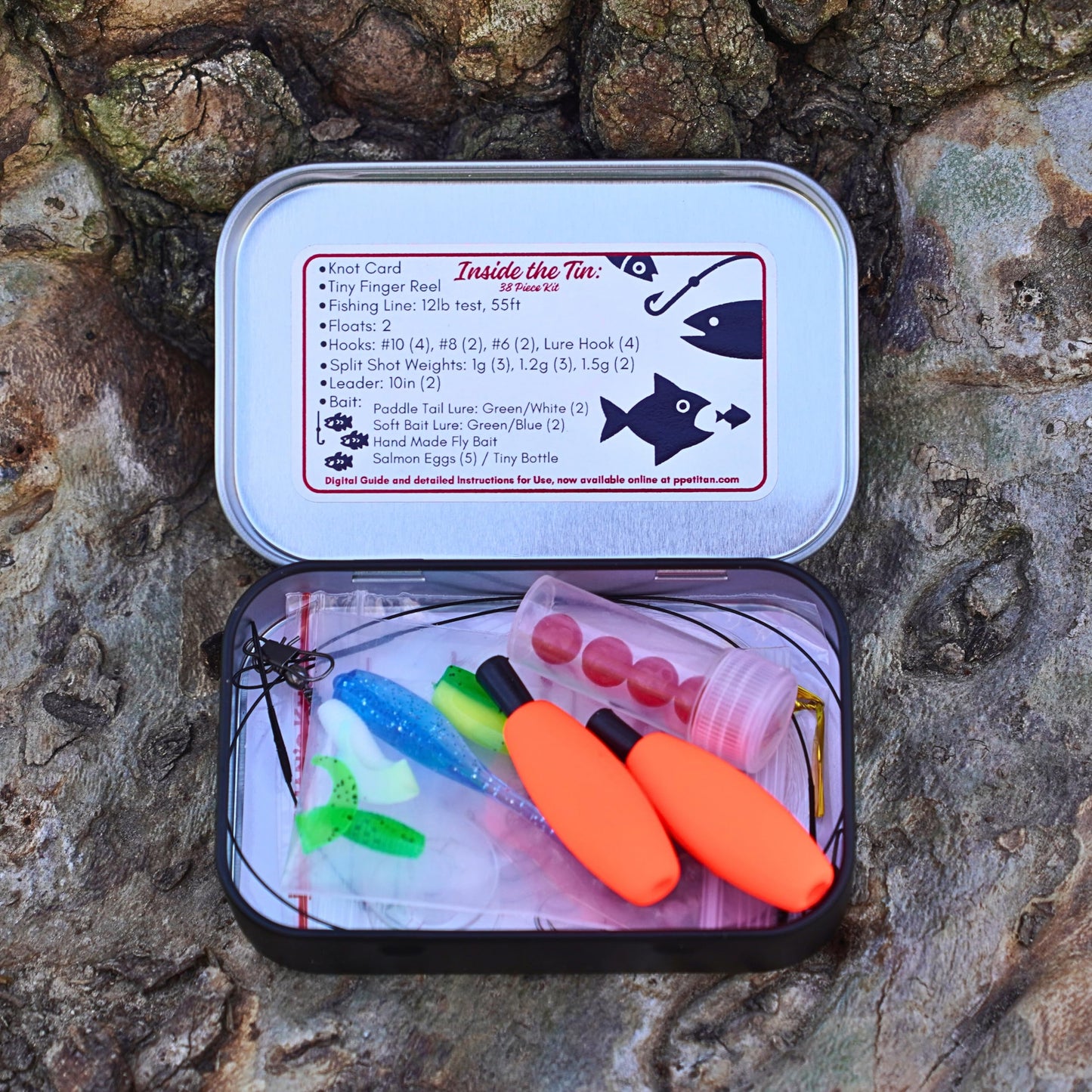 TinTackle Pro – Compact Survival Fishing Kit with Mini Finger Reel | Ultralight Emergency Fishing Gear for Camping, Hiking & Outdoor Survival