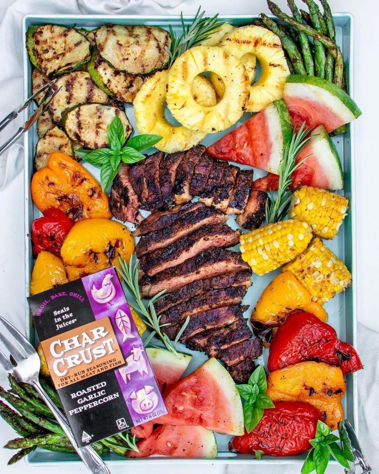 Char Crust Dry-Rub Seasonings 2-Flavor Grilling Gift Pack | All American Barbecue and Roasted Garlic Peppercorn | BBQ Rubs for Steak, Chicken, Burgers, Fish | 4 Ounce (Pack of 2)