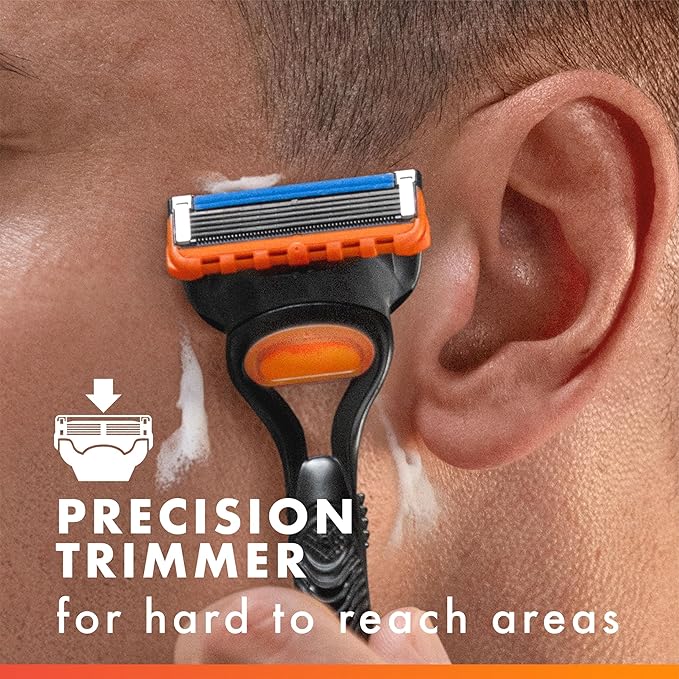 Gillette Fusion5 Razors for Men, 1 Razor, 4 Blade Refills, Lubrastrip for a More Comfortable Shave