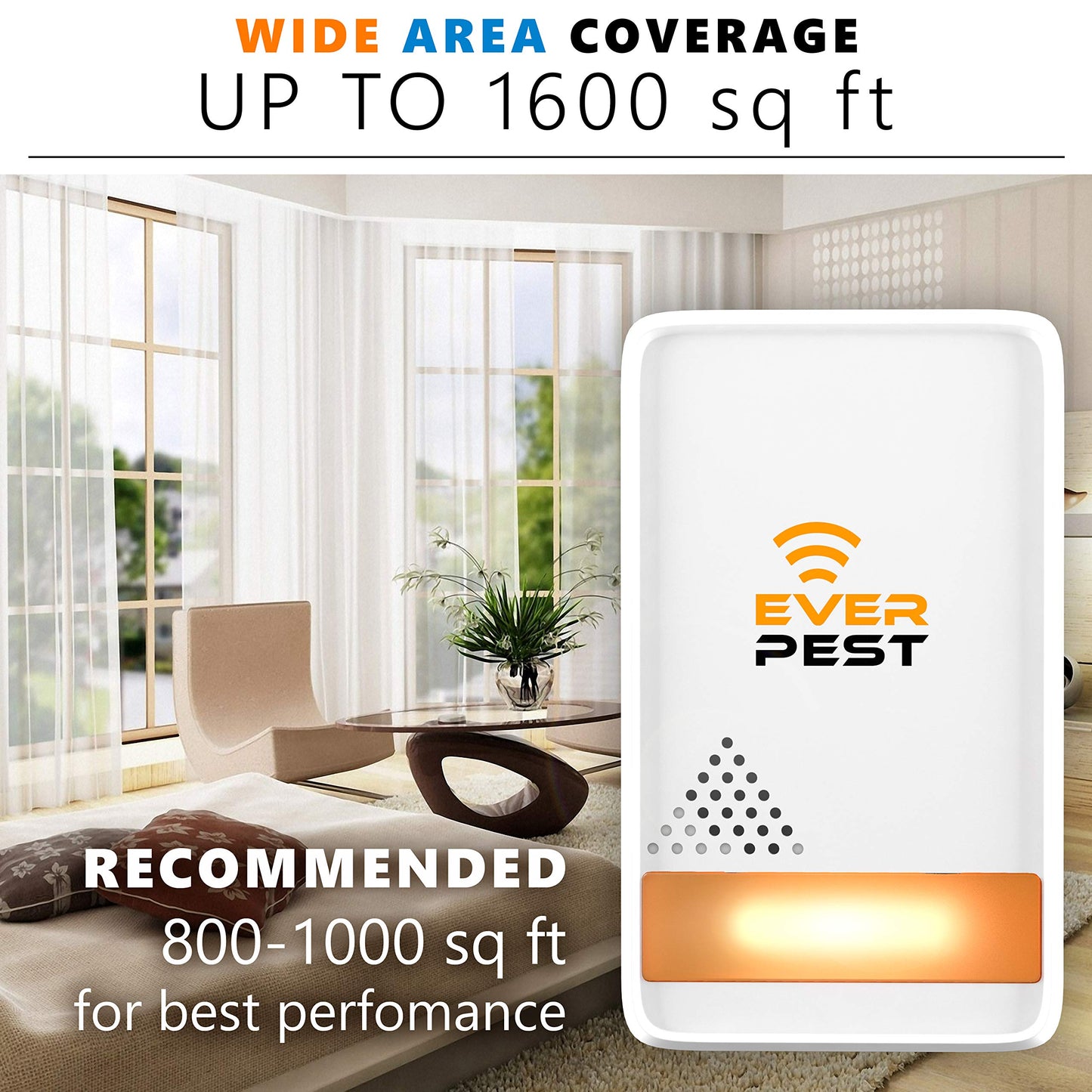 Ultrasonic Pest Control Repeller Plug in 2 Pack Repellent - Get Rid of Mosquito, Mice, Cockroach Spider Bed Bug Squirrel Fly Wasp Ant Mice Indoor, Outdoor, Patio Home Roach Infestation