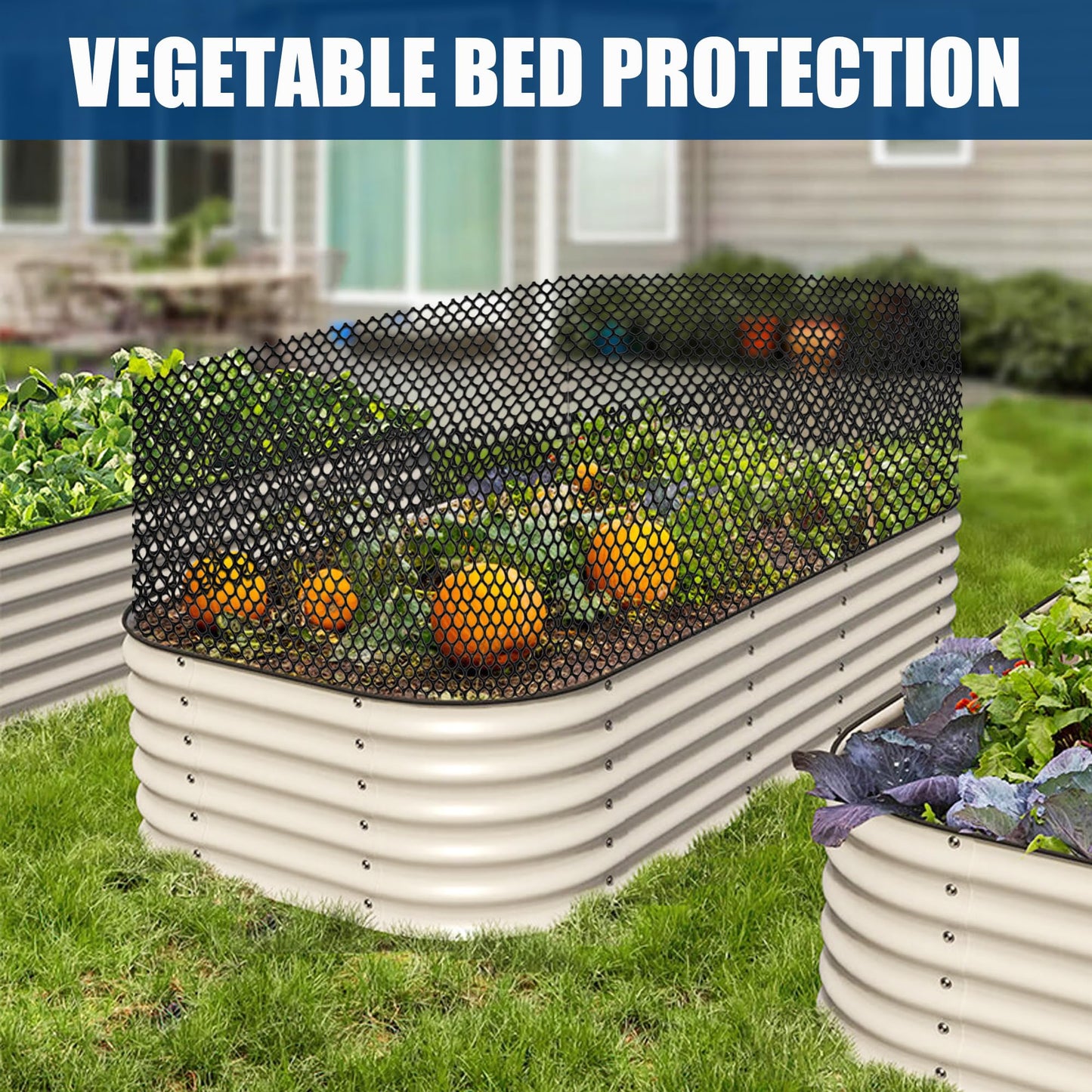 Moyios Black Plastic Chicken Wire Mesh Roll 15.7IN x 10FT, 500GSM Heavy Duty Hexagonal Fencing - Garden Netting for Poultry, Dog Rabbit Barrier, Floral Craft Wire, Easy to Cut Durable Mesh Fencing