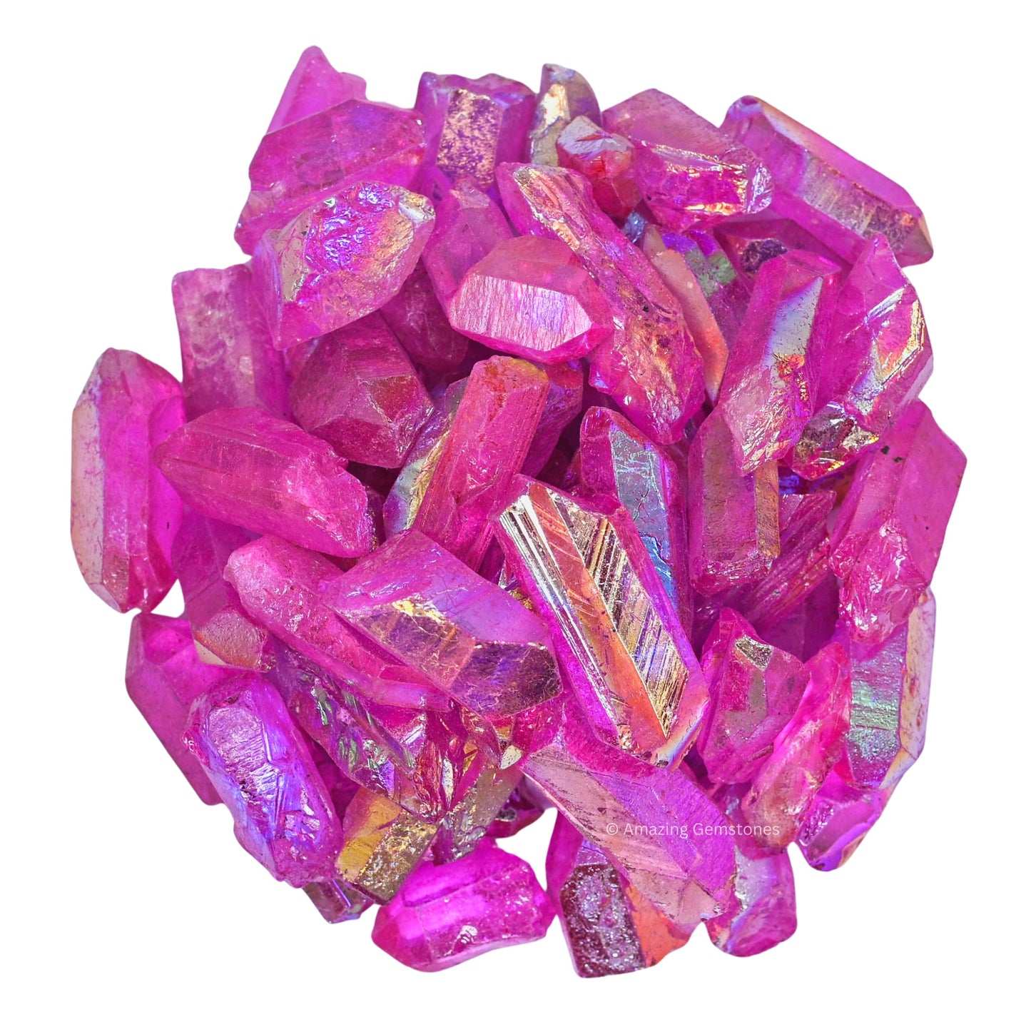 Amazing Gemstone Rose Aura Quartz Raw Pencil Points Crystals and Healing Stones, Natural Rocks for Meditation and DIY Raw Point Stones and Crystals (1 lb)