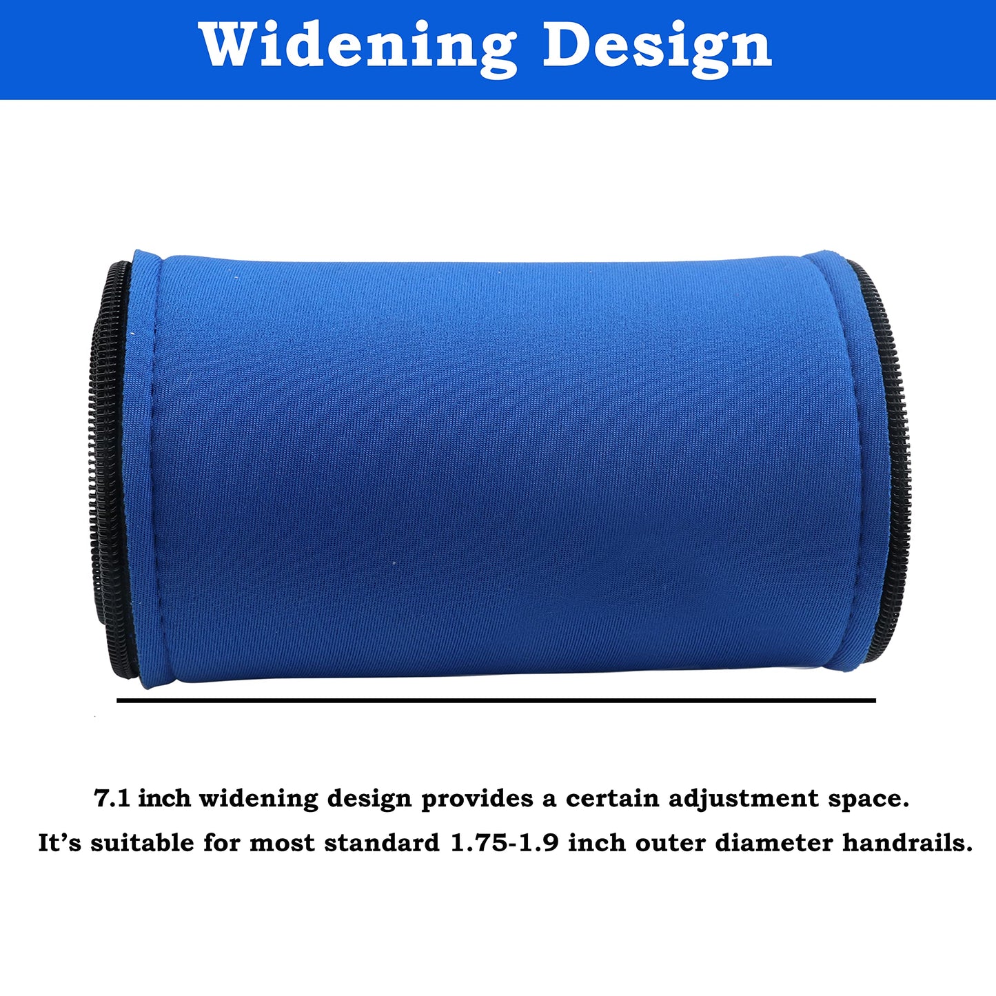 Ginchain Pool Handrail Cover, Slip Resistant Zippered Hand Grip Rail Cover, Safety Rail Grip Sleeve for Inground Swimming Pool Hand Railing Cover(6 feet, Royal Blue)
