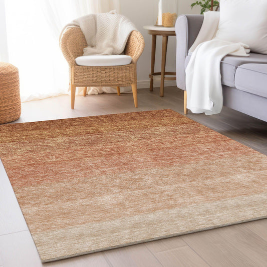Addison Rugs Mayfield AMF928 Paprika 9' x 12' Indoor Premium Machine Washable Runner Rug, Silky Soft, Easy Clean, Non Shedding, Bedroom, Living Room, Dining Room, Kitchen, Patio Rug