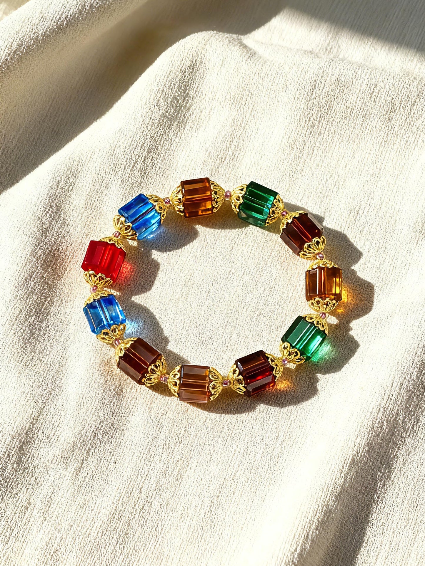 HANGINTHERE Seven Chakra Crystal Bracelet for Women, 10 mm Beaded Healing Stone Spiritual Gift for Mom Wife Best Friend, Birthday Anniversary Christmas (10mm Seven Chakra Crystal Bracelet for Women)