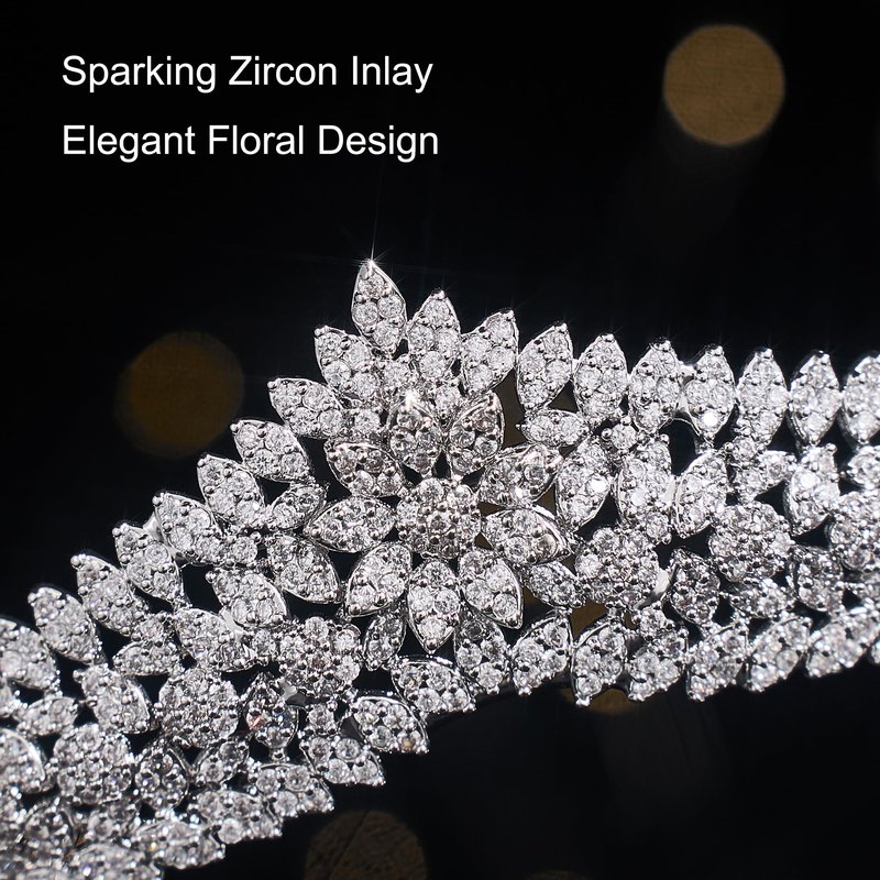 Cubic Zirconia Wedding Tiaras for Bride Small Sweet 16 Birthday Prom Queen Crown Pageant Headpieces Coronas Para 15 Anos Quinceaneras 2026 Silver Bridal Hair Accessories