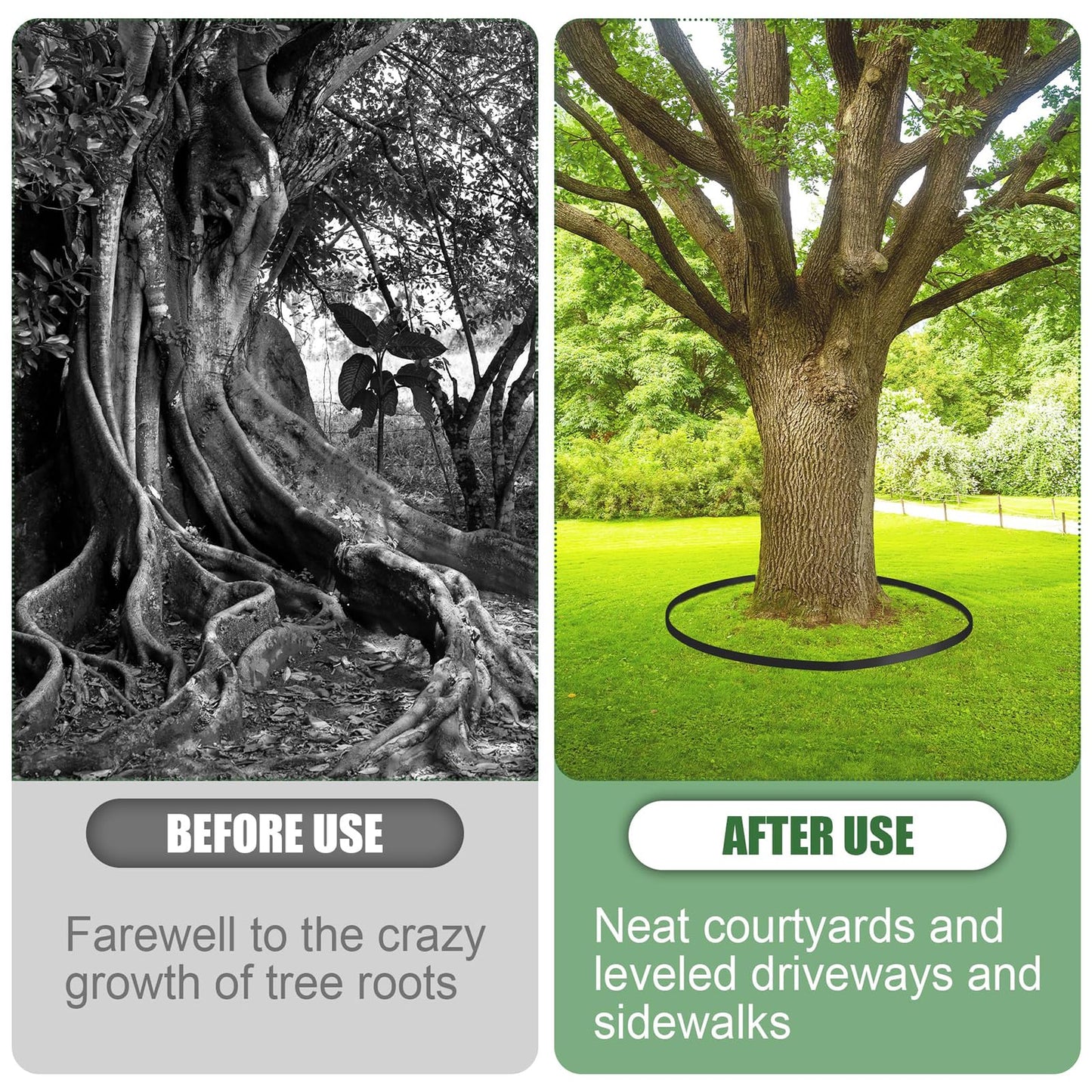Joewuzun Tree Root Barrier 18in x 20ft x 60mil Root Barrier Grass Weed Barrier Bamboo Barrier Garden Edging for Landscape Edging Blocks