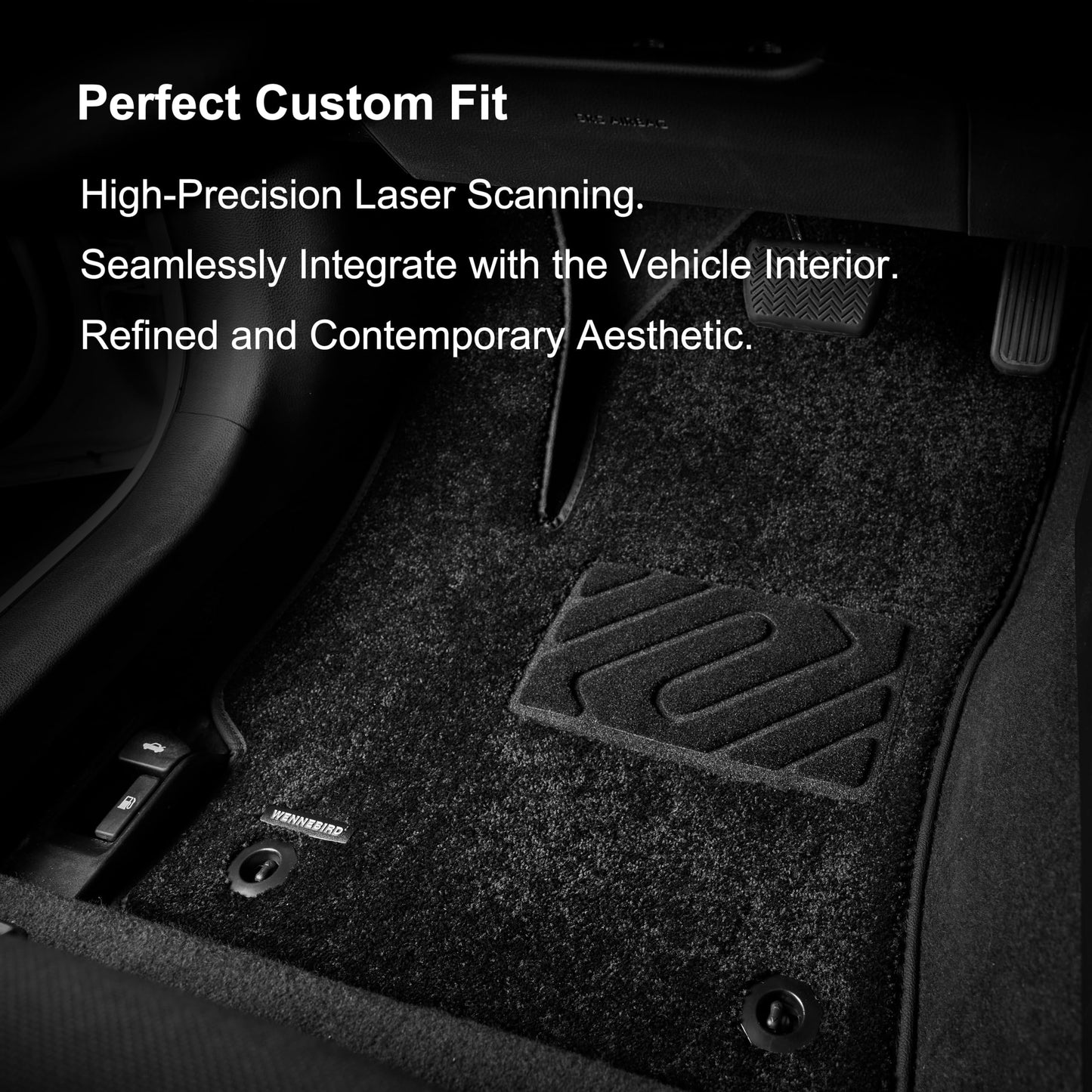 WENNEBIRD Superior Carpet Floor Mats for 2021-2026 Chevrolet Suburban 7 Seats (Not for 8 Seats), 0.6-Inch Ultra-Thick, Noise-Reducing, All-Weather Waterproof Anti-Slip – 4-Pc Set