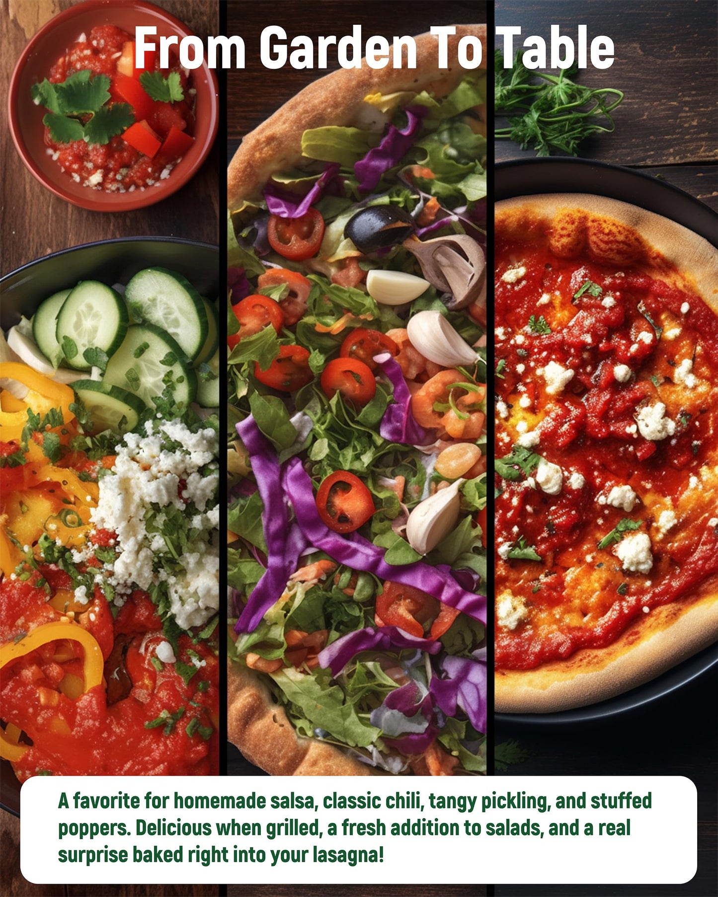 3000+ Pepper Seeds Collection - 15 Varieties Non-GMO Hot & Sweet Seeds for Planting: Cayenne, Cubanelle, Habanero, Poblano, Serrano, Big Jim & Bell for Garden