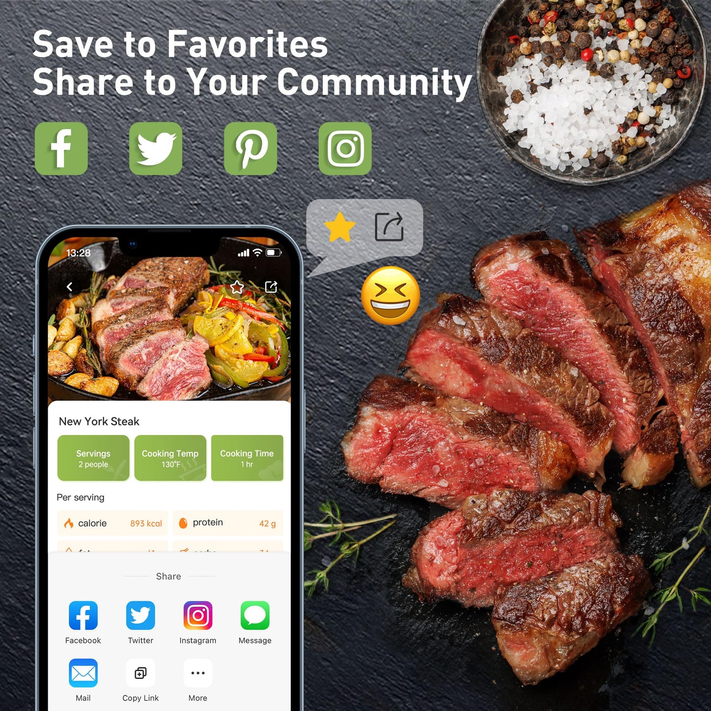 KitchenBoss Wifi Sous Vide Cooker: Ultra-quiet Sous Vide Machine Immersion Circulator APP Control, IPX7 Waterproof All-stainless Steel 1100W Sous Vide Precision Cooker Fast-Heating, Carbon Black