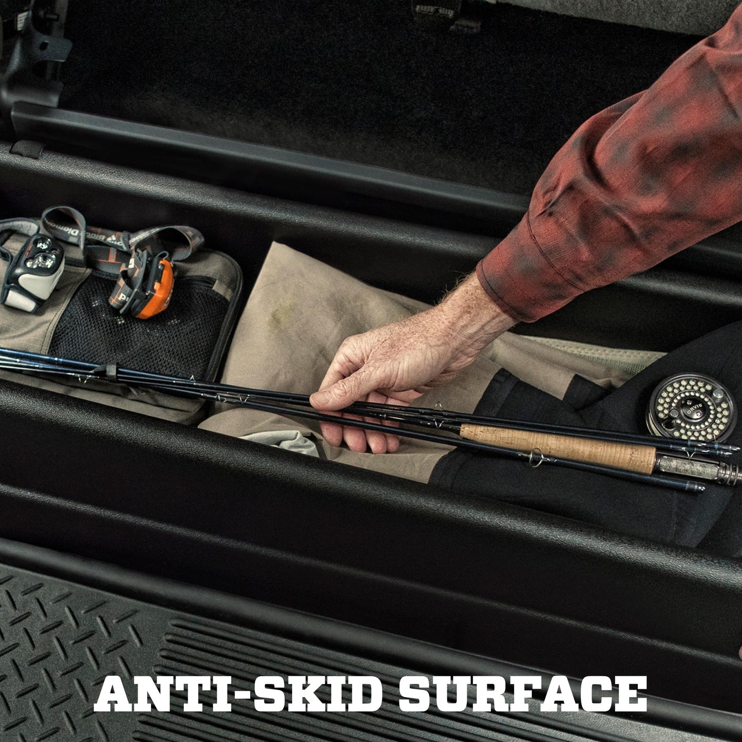 Husky Liners Gearbox - Under Seat Storage Box | Fits 2015-2024 Ford F-150, 17-23 F-250, F-350 Ext/SuperCab - Black, 1 Pc. | 09291