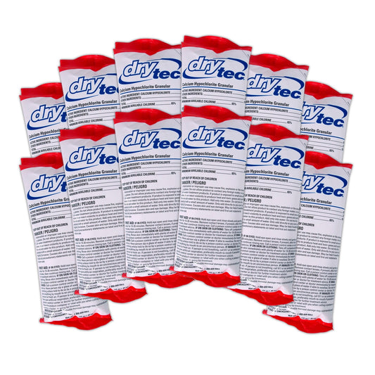 DryTec 1-1901-12 Calcium Hypochlorite Pool Shock, 1-Pound, 12-Pack