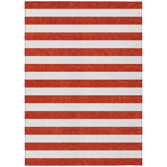 Addison Rugs Chantille ACN528 Red 9' x 12 Indoor Outdoor Area Rug, Stain Resistant, Machine Washable, Non Shedding, Bedroom, Living Room, Dining Room, Kitchen Rug