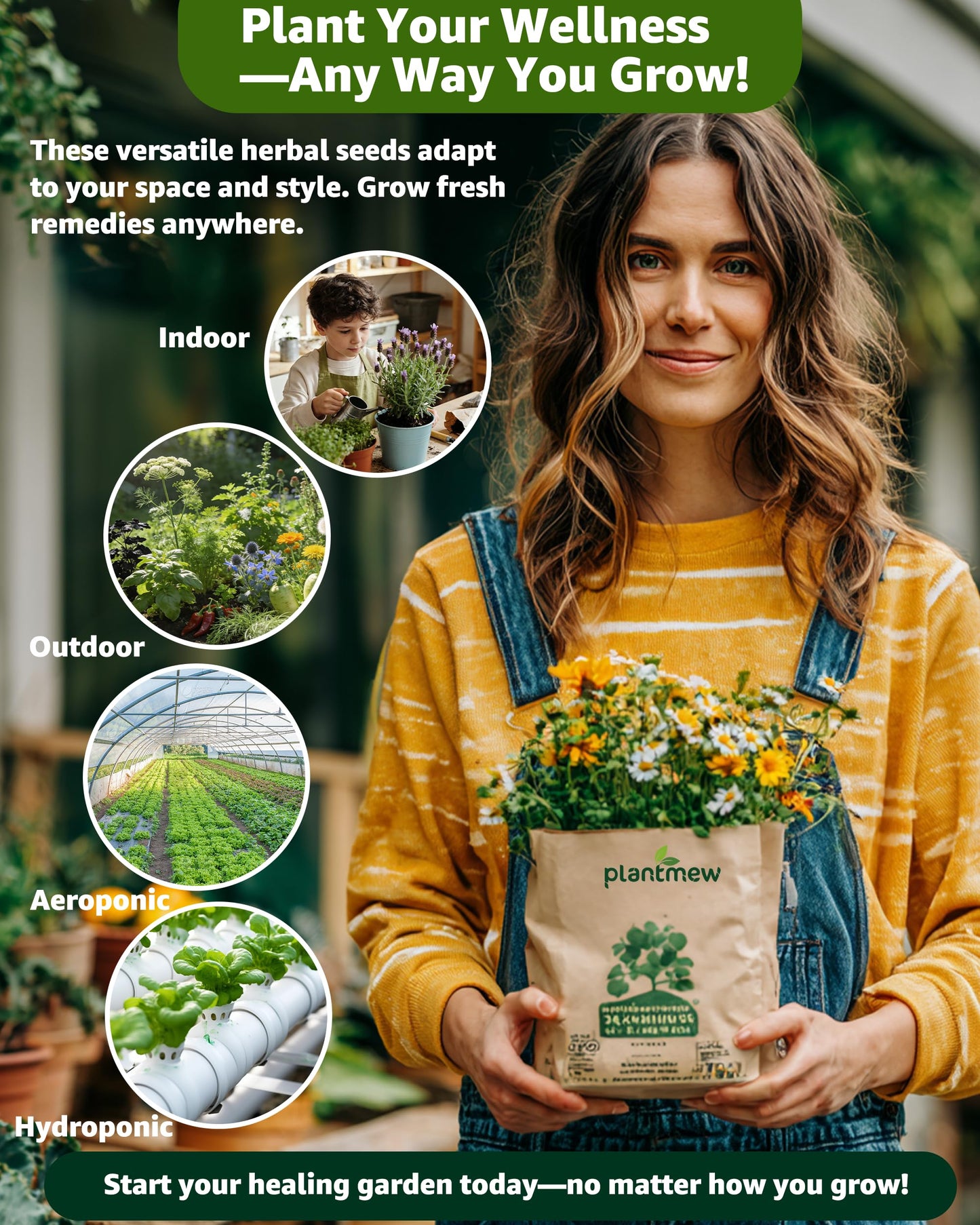 Medicinal & Tea Herb Seeds for Planting - 35 Non-GMO Variety Pack for Indoor/Outdoor Garden: Anise, Bergamot, Borage, Fennel, Chamomile, Dandelion, Oregano, Hyssop, Catnip Seeds & More
