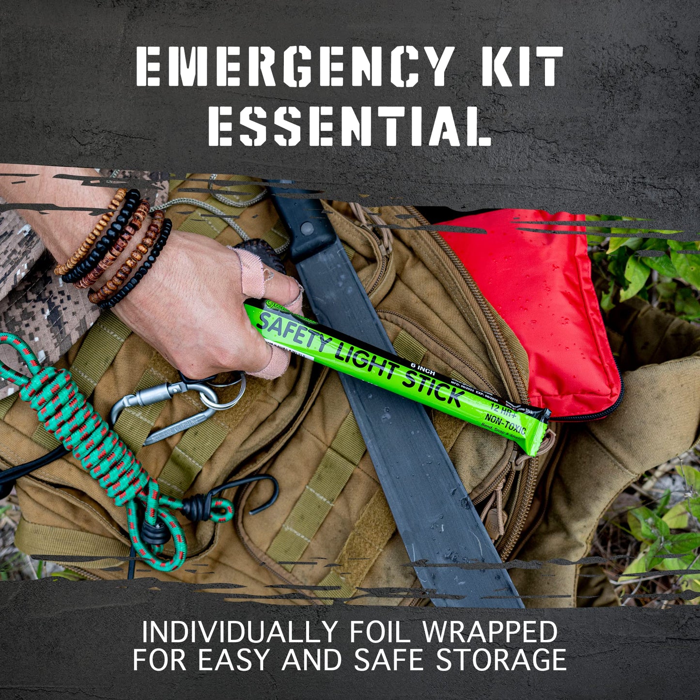 Glow Mind 20 Ultra Bright Glow Sticks - Emergency Light Sticks for Camping Accessories, Parties, Hurricane Supplies, Earthquake, Survival Kit and More - Lasts Over 12 Hours (Multi Color)