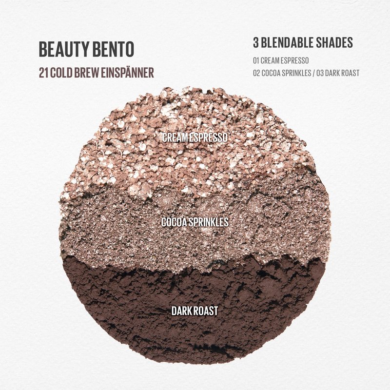 Kaja Beauty Bento Collection | Glitter + Shimmer + Matte | 21 Cold Brew Einspänner - Soft Ash Gray | 2019 Best of Beauty Award in Glitter