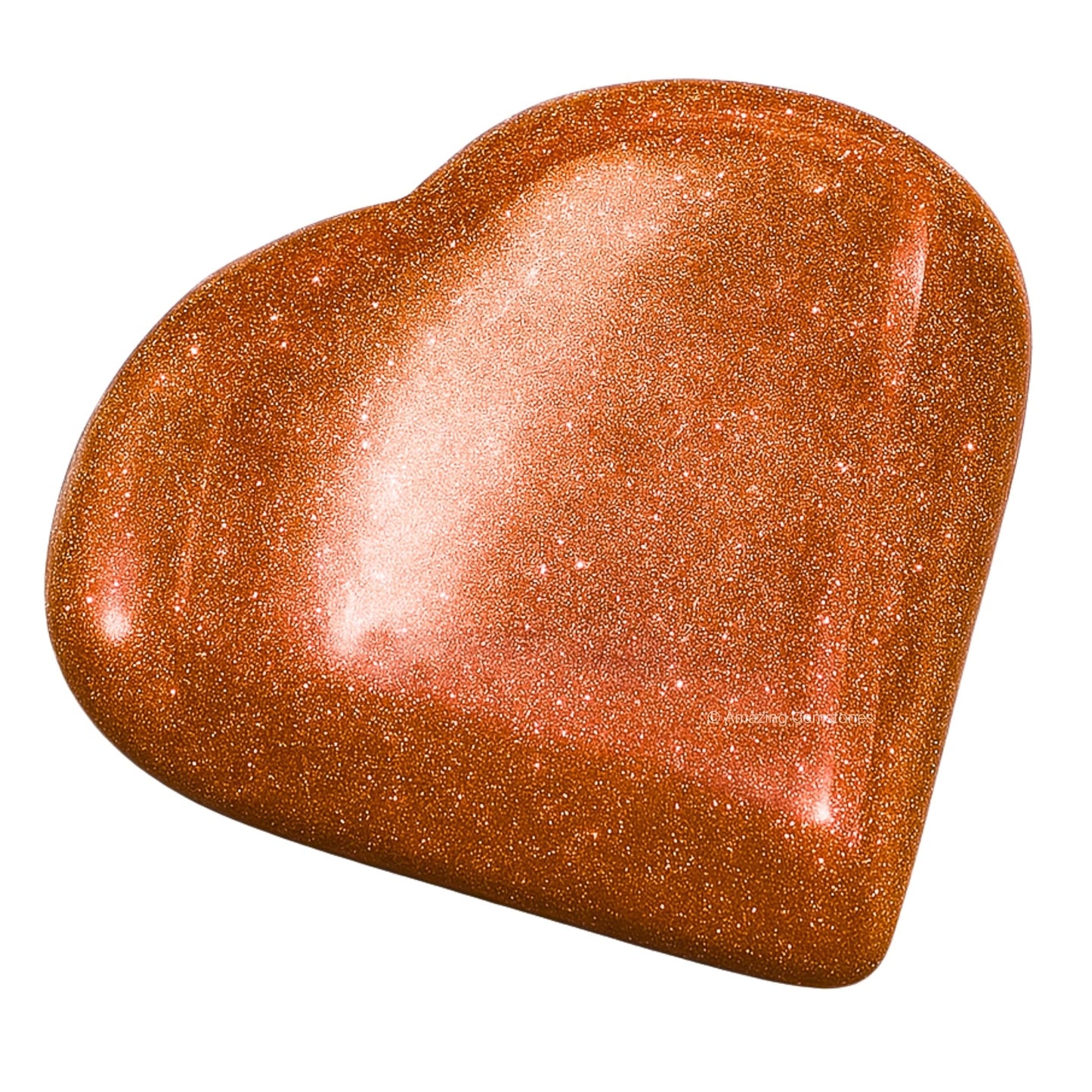 Amazing Gemstone Red Goldstone Stone Heart - Pack of 2 Crystal Heart Stones Rocks - Corazones De Piedra Crystals and Healing Stones Heart Shaped Crystal - Stocking Stuffers Gifts