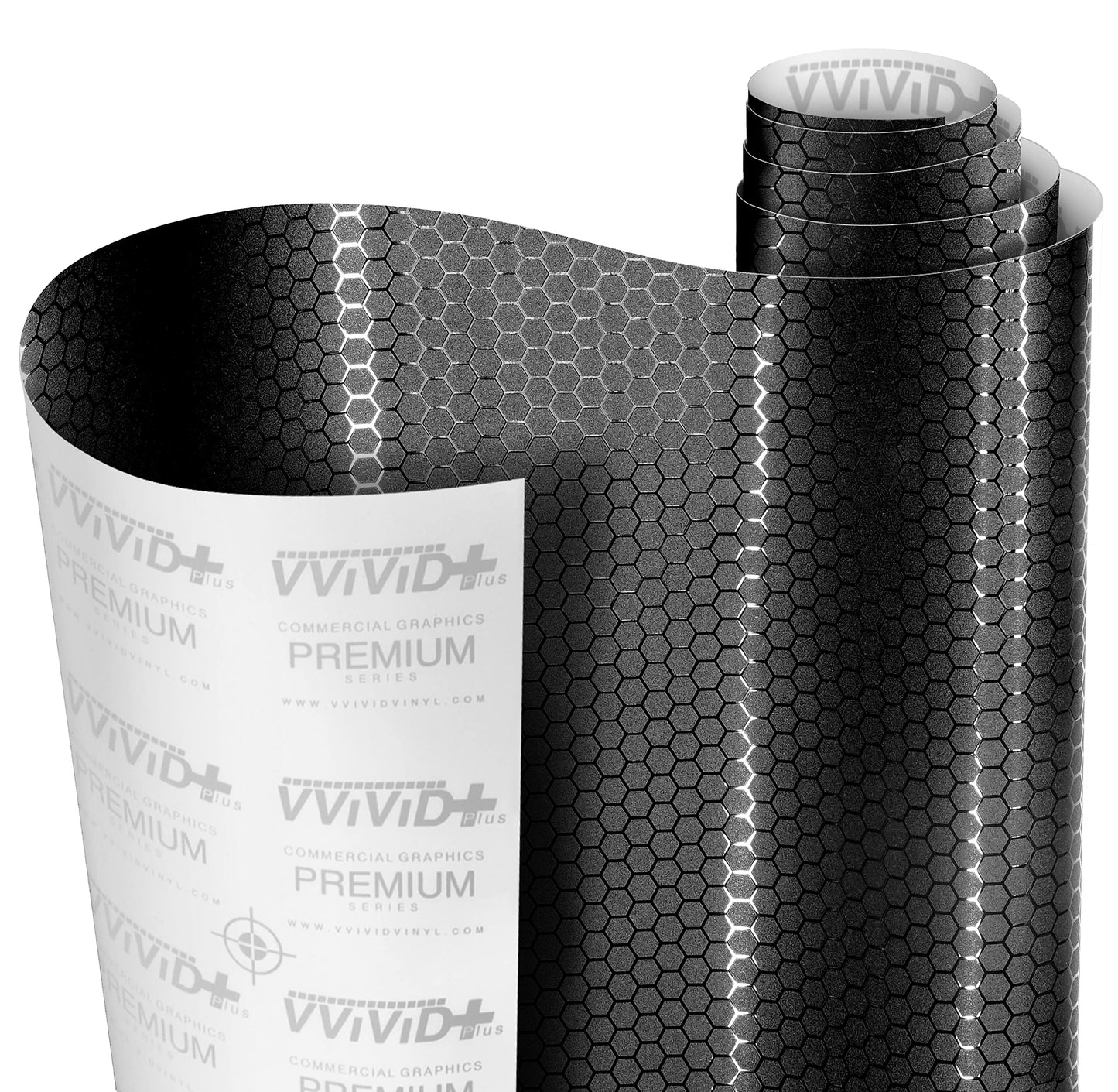 VViViD+ Honeycomb Matte Black Medium Pattern Car Wrap Vinyl (25ft x 5ft)