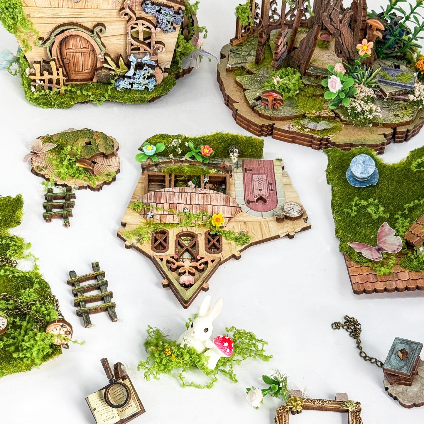 LORENOOK Book Nook Kits for Adults, DIY Miniature House with Warm LED Lights, Fantasy Treehouse Booknook, Bookshelf Decor Gifts for Friends - Rowan's Tree House
