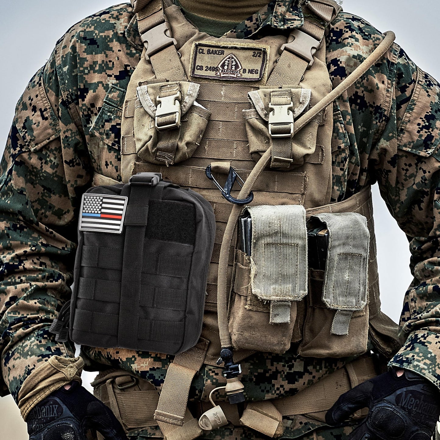 77 PCS Survival First Aid Kit with Molle Bag, 6-Inch Israeli Bandage, Tactical First Aid Kit for Car, Camping, Hiking and Travel