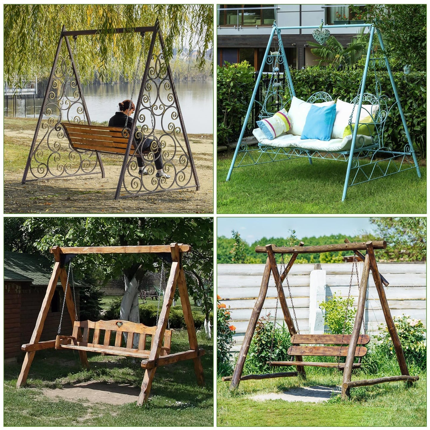 Kasla Outdoor Swing Cover, Waterproof and Heavy-Duty Cover for Patio A Frame Swing Set & Porch Glider Hammock & Porch Swing Stand (88" L×84" W×65" H)